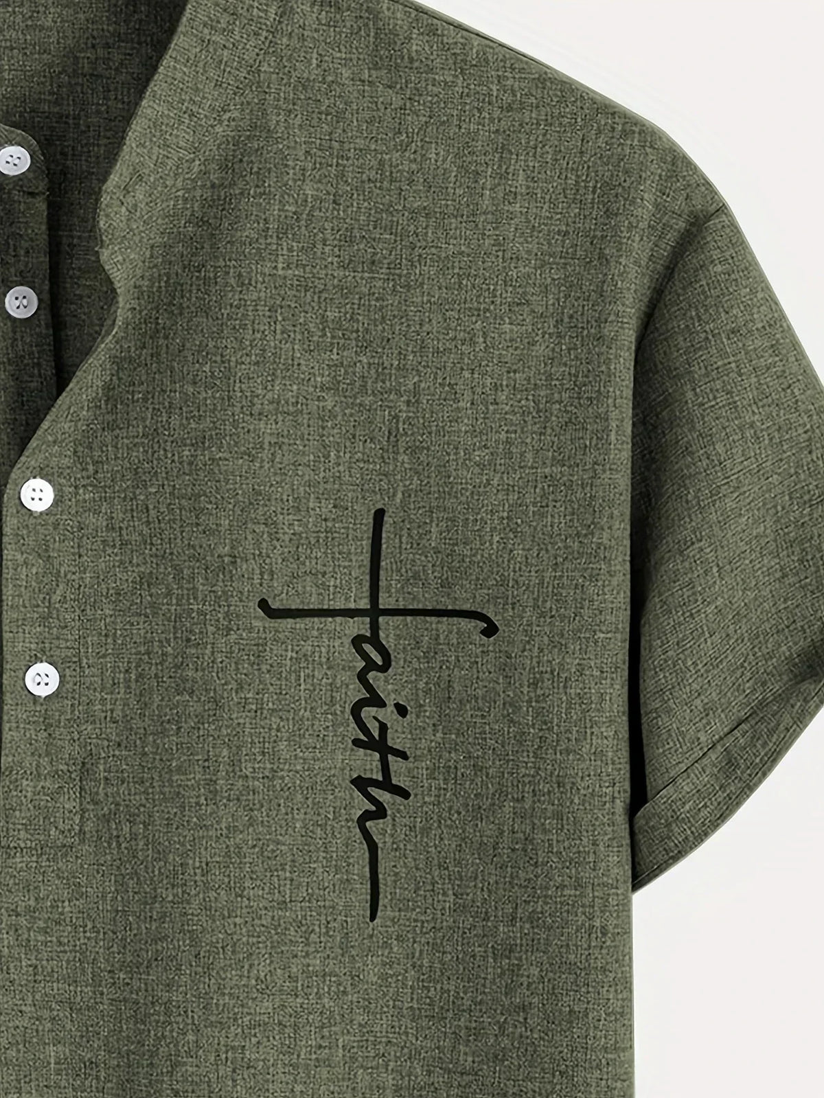 Sabino | Camisa de manga corta con cuello mao