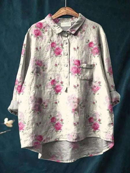 Olalla | Blusa vintage floral de aire francés