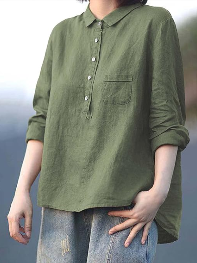 Celeste | Blusa vintage ligera y transpirable
