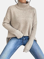 Josefina | Jersey oversize de cuello alto y corte largo