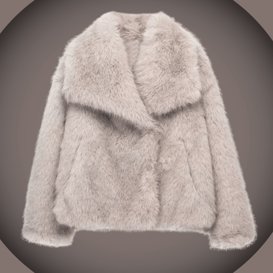 Gracia | Chaqueta de peluche con cuello solapa