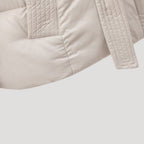 Amara | Wattierte Kapuzenjacke mit Gürtel