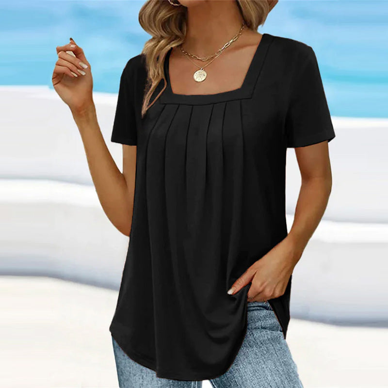 Jara | Blusa fluida con escote cuadrado