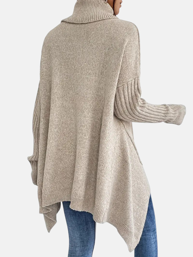 Josefina | Jersey oversize de cuello alto y corte largo