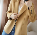 Winterjas Dames Geïsoleerd met Elegante Revers en Knoopdetails