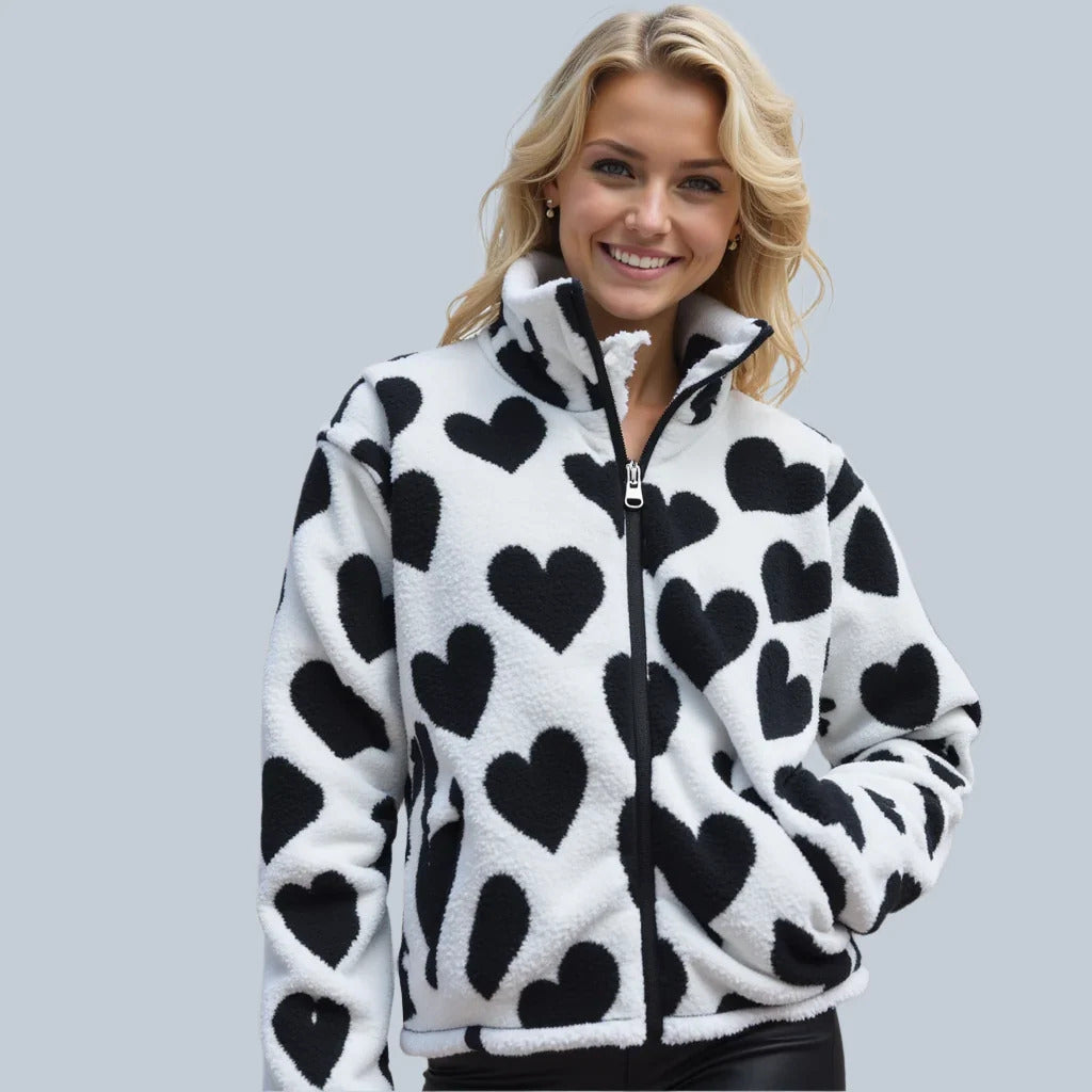Nieves | Chaqueta reversible con corazones