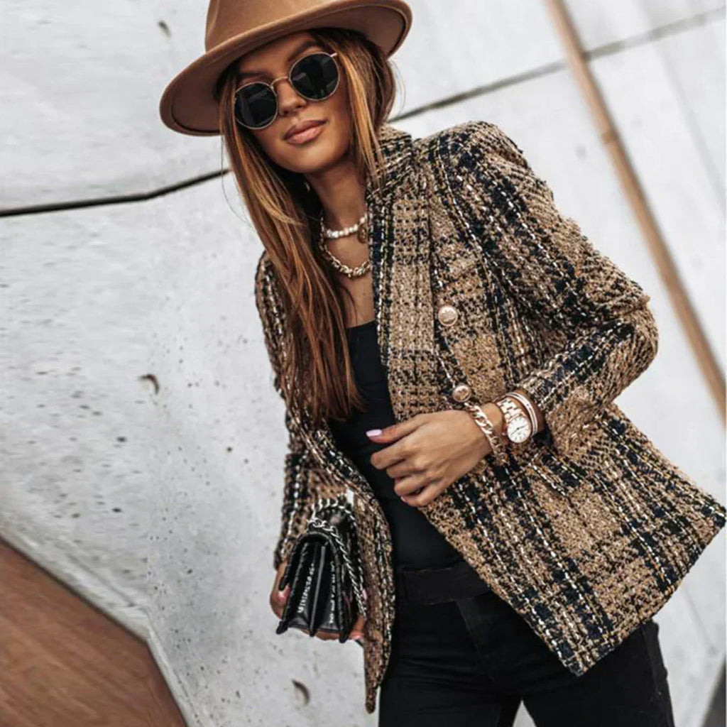 Vicenta | Chaqueta de tweed a cuadros