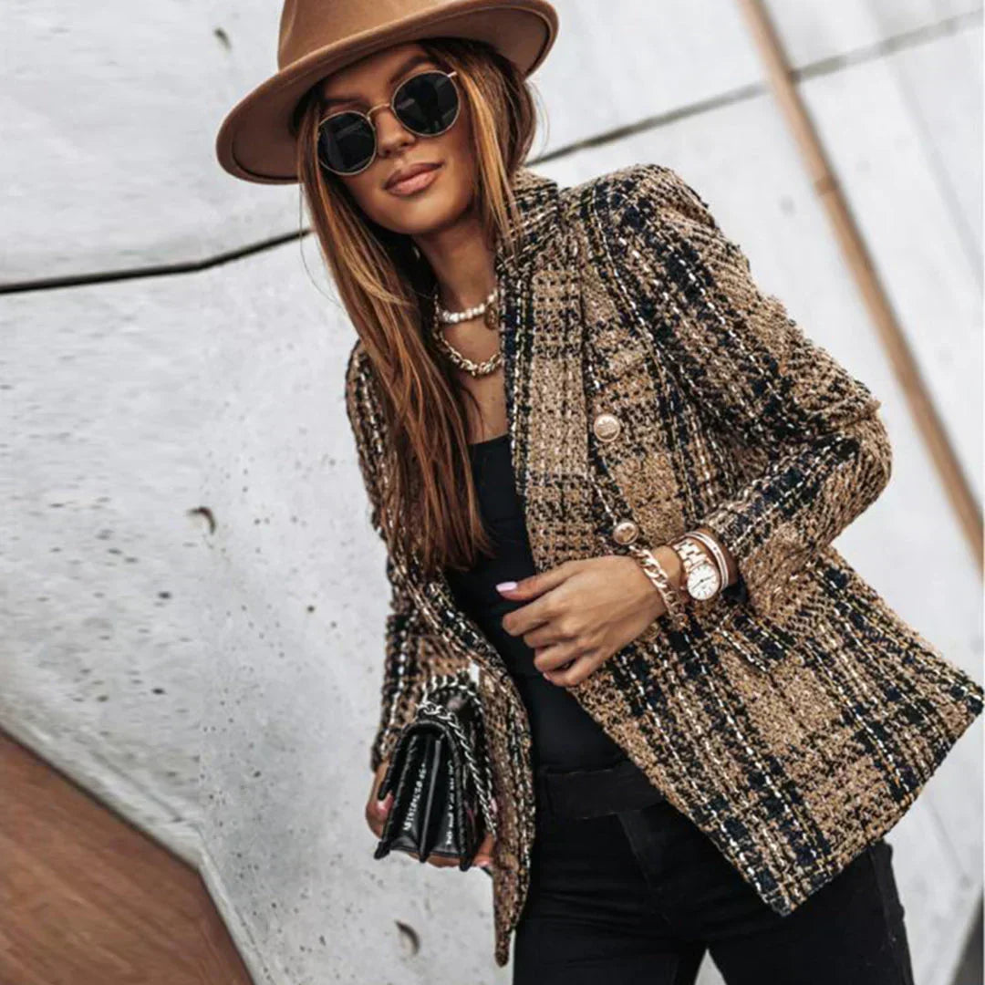 Vicenta | Chaqueta de tweed a cuadros