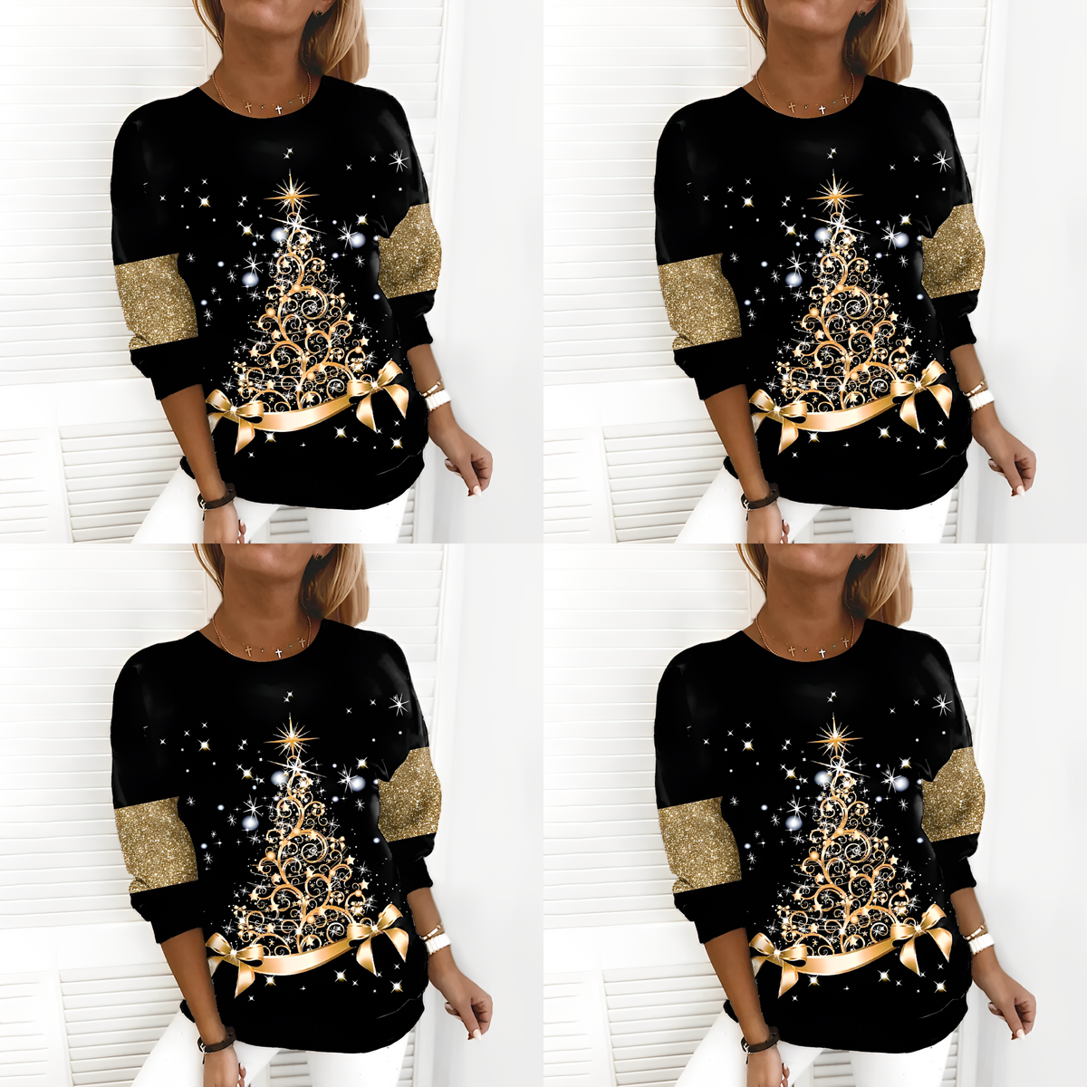 Mercè | Jersey con estampado navideño