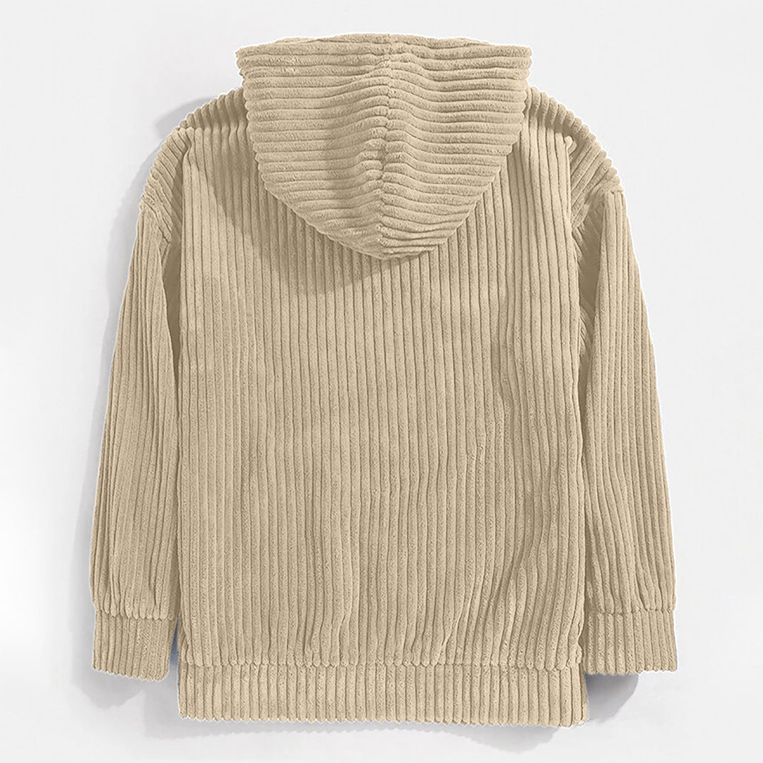 Filiberto | Sudadera con capucha de pana a rayas