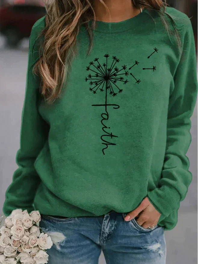 Luz | Jersey con letras y cuello redondo