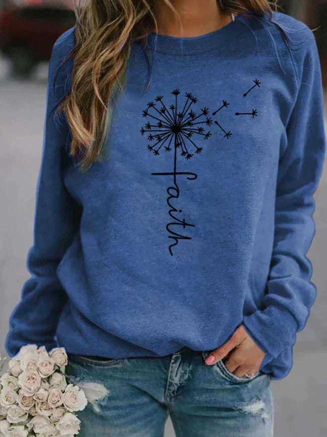 Luz | Jersey con letras y cuello redondo