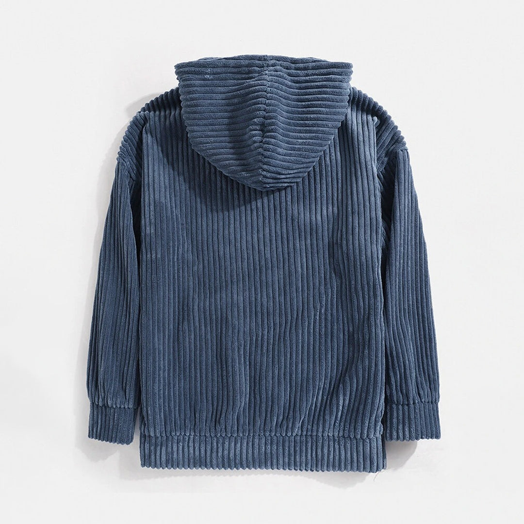 Filiberto | Sudadera con capucha de pana a rayas