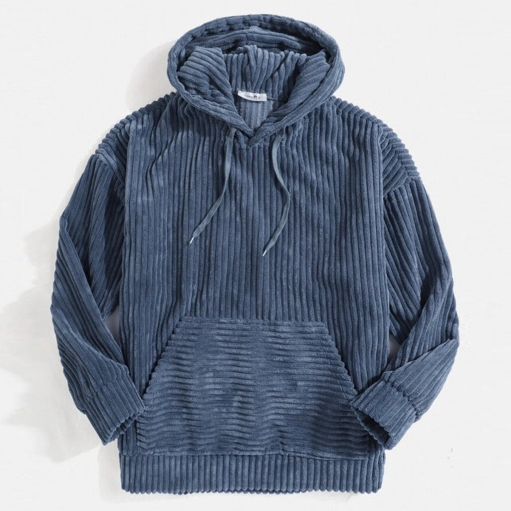 Filiberto | Sudadera con capucha de pana a rayas