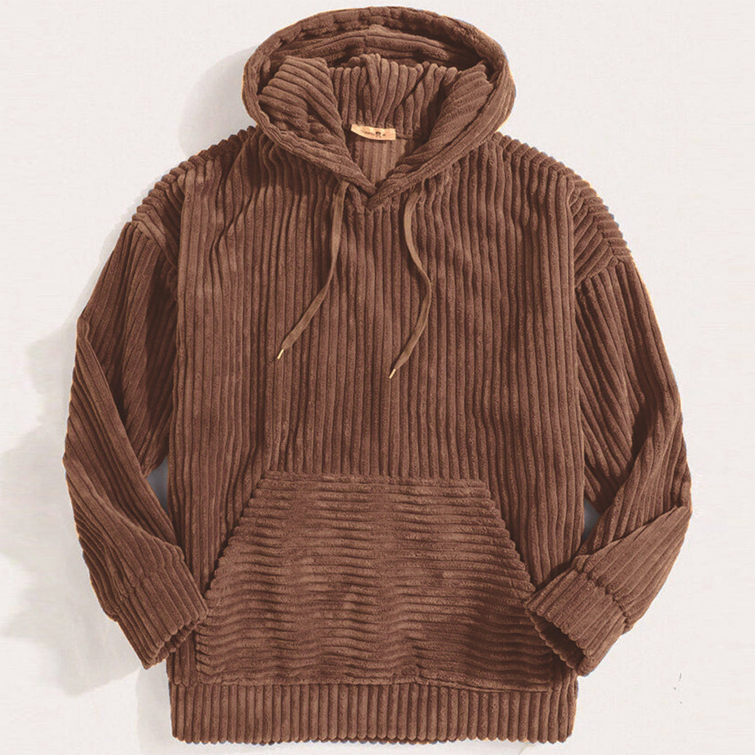 Filiberto | Sudadera con capucha de pana a rayas