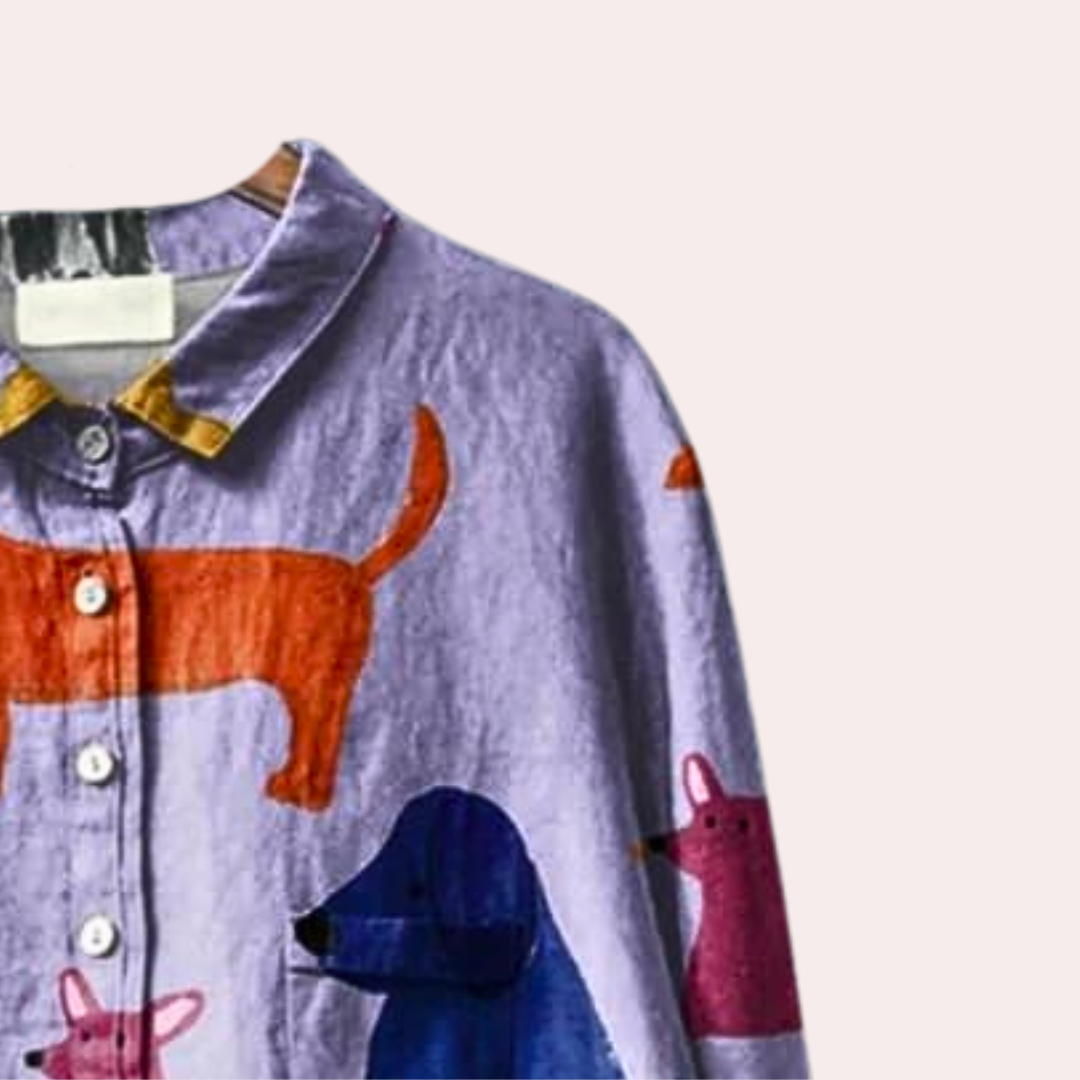 Noa | Blusa larga con estampado de perritos