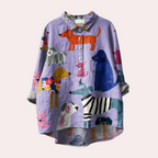Noa | Blusa larga con estampado de perritos