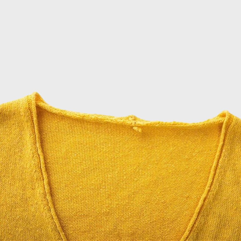 Verónica | Jersey de punto grueso con cuello de pico