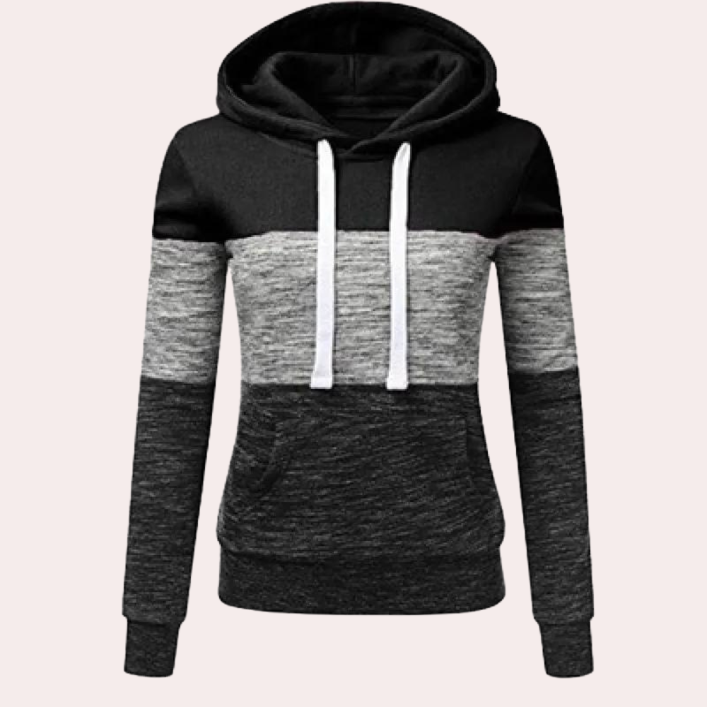 Celia | Sudadera con capucha colorblock