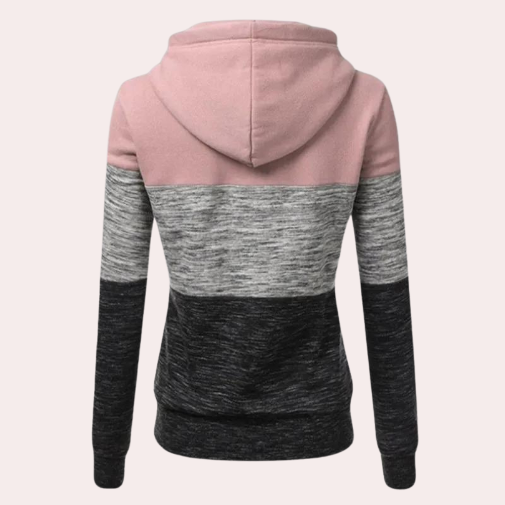 Celia | Sudadera con capucha colorblock