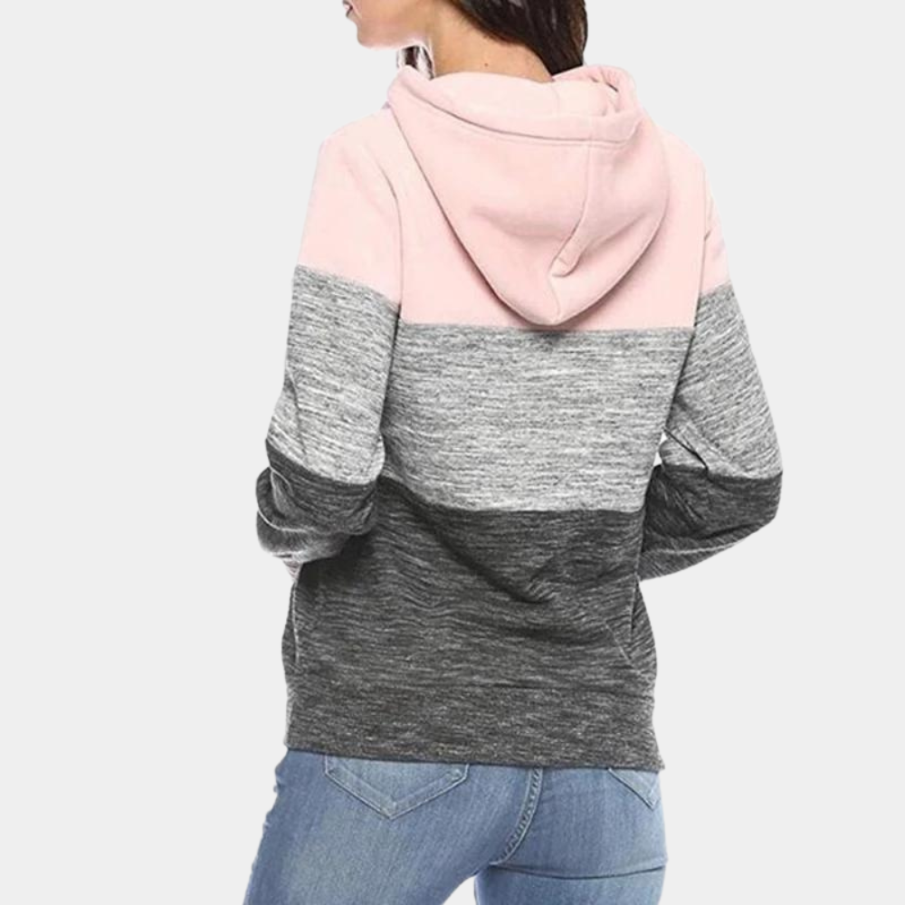 Celia | Sudadera con capucha colorblock