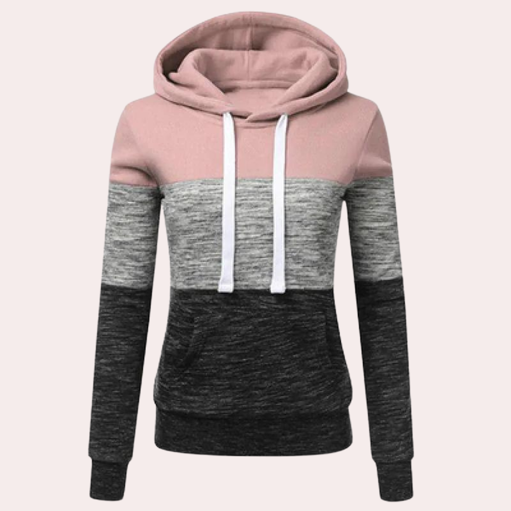Celia | Sudadera con capucha colorblock