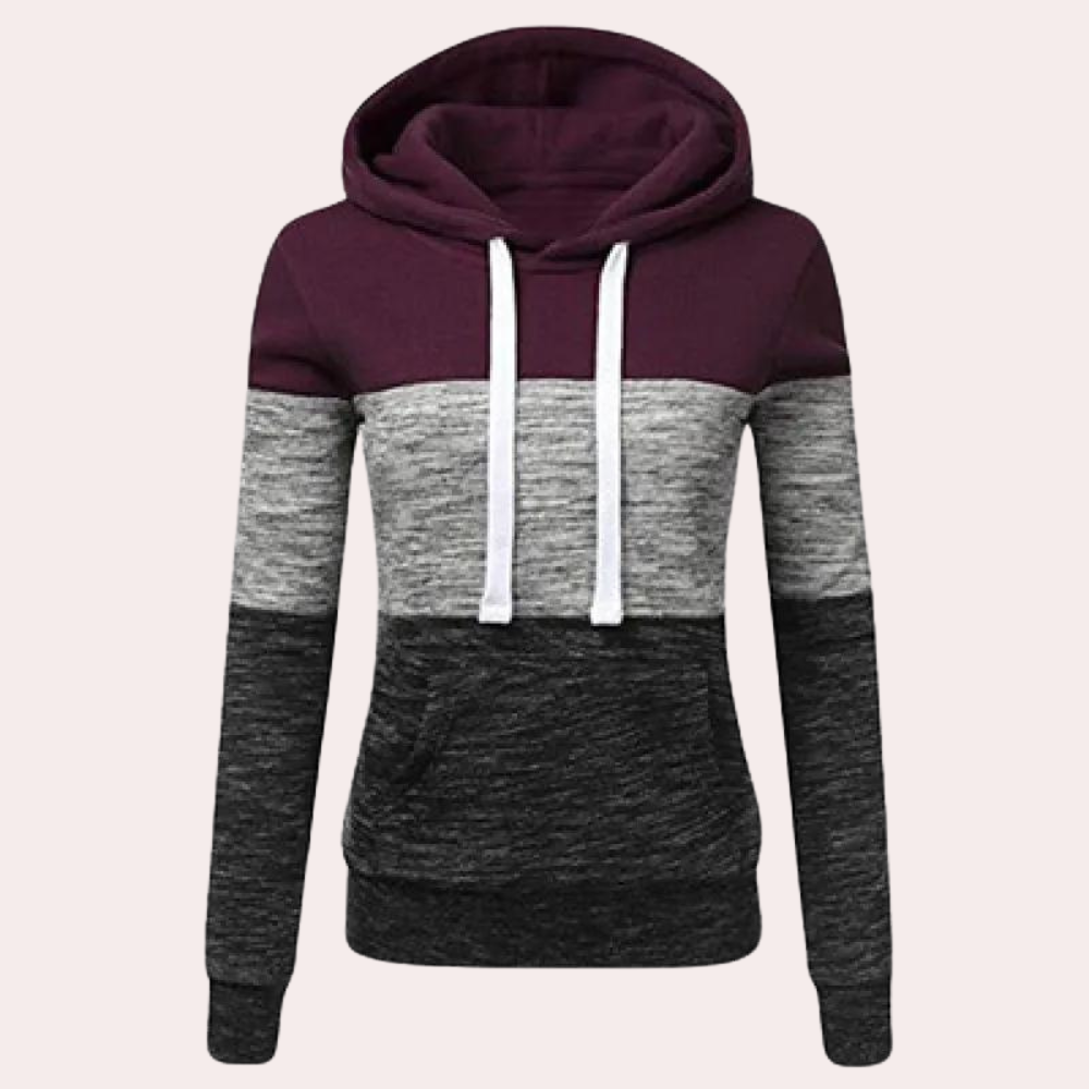 Celia | Sudadera con capucha colorblock