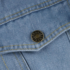 Tussenjas Dames van Denim met Faux Fur Capuchon en Praktische Zakken