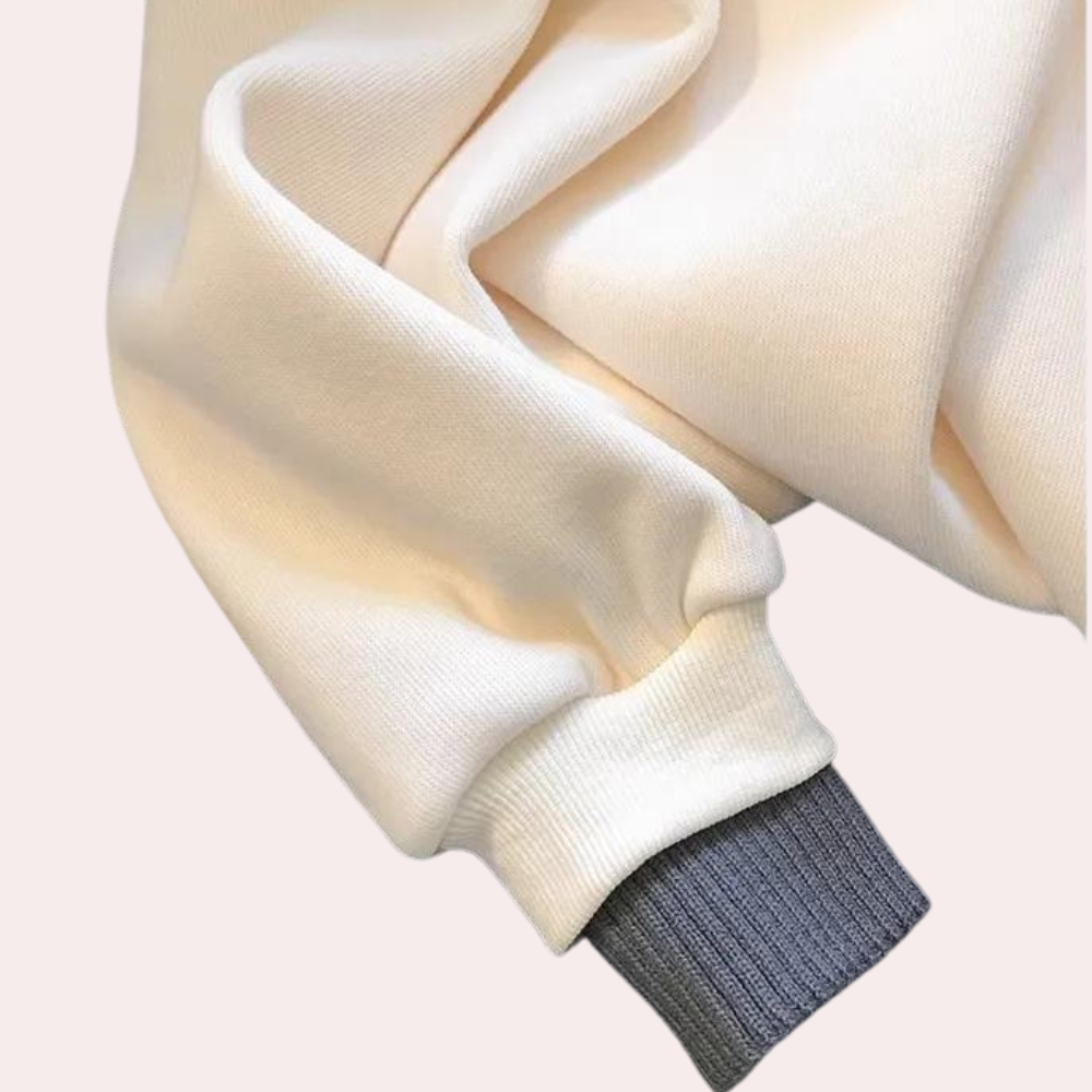 Nieves | Jersey de algodón holgado con cuello redondo