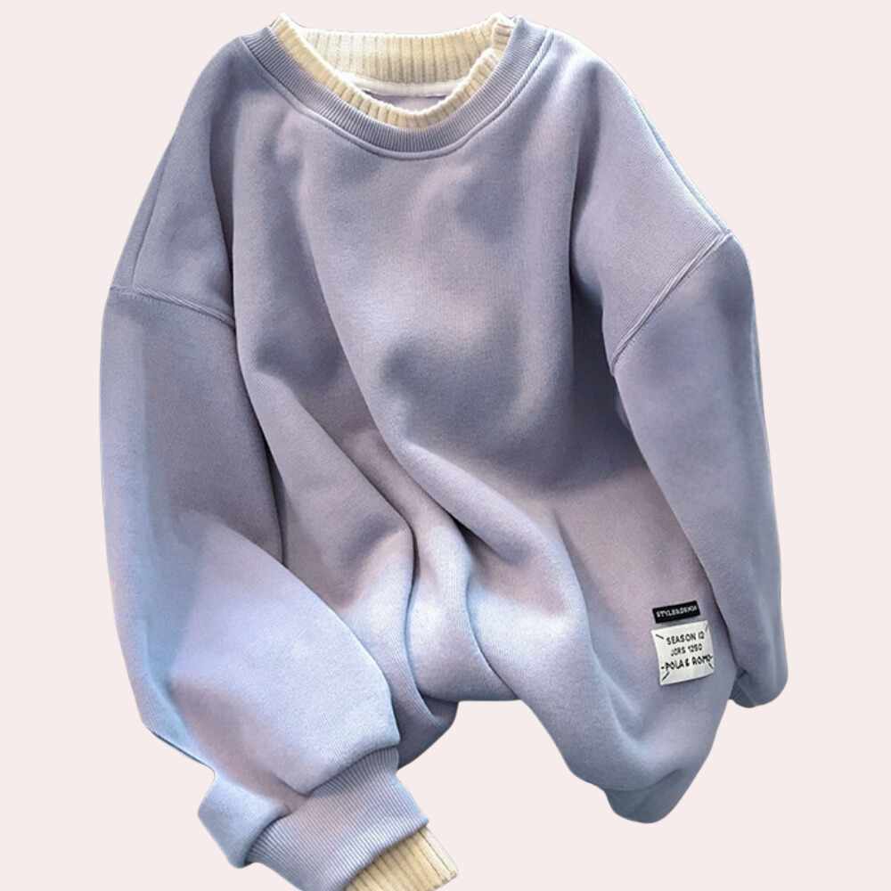 Nieves | Jersey de algodón holgado con cuello redondo