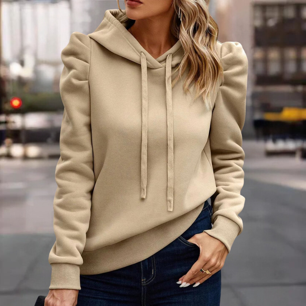 Encarna | Sudadera con capucha y mangas abullonadas