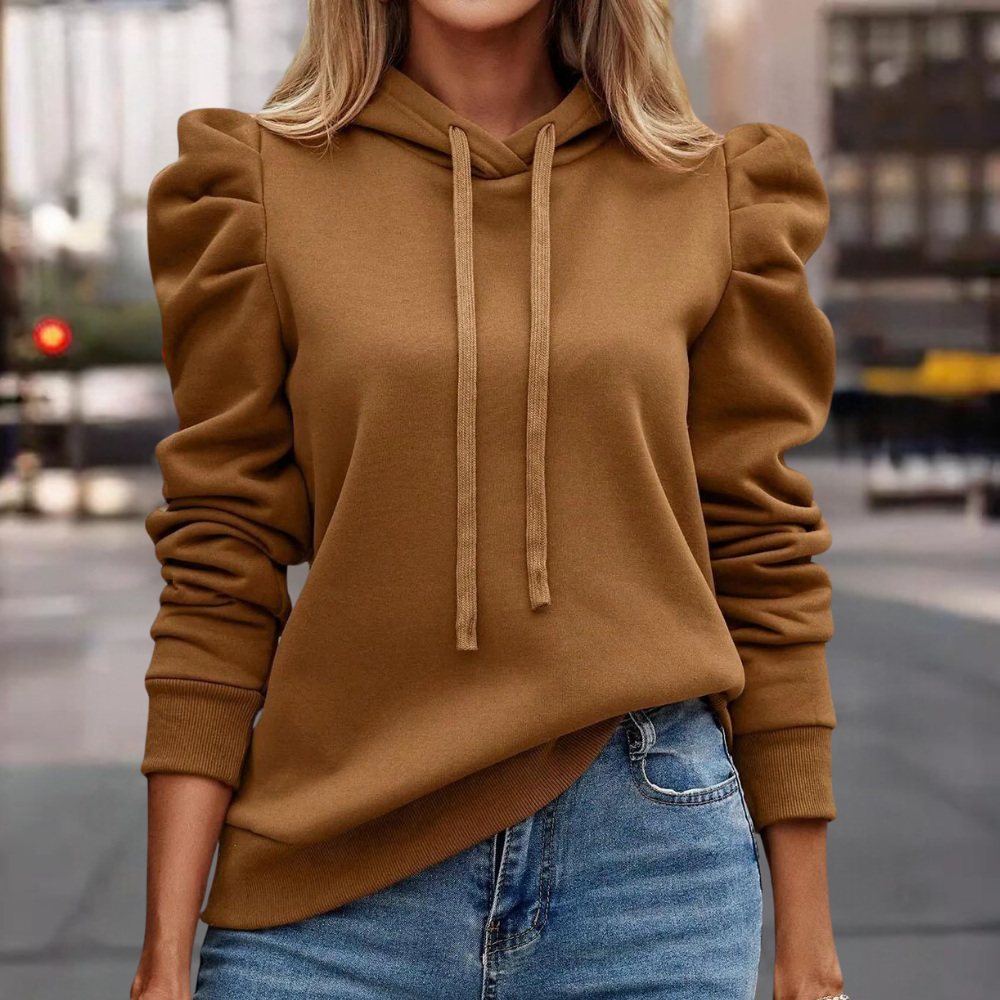 Encarna | Sudadera con capucha y mangas abullonadas