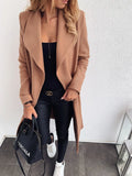 Jas Dames Lang met Open Voorkant en Duurzame Stof voor Overgangsweer