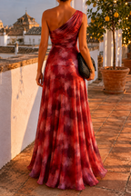 Marlene | Elegante vestido de un hombro con degradado