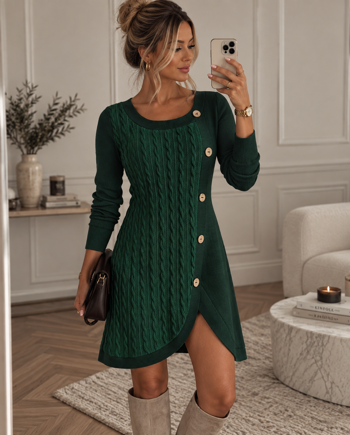 Clara | Vestido de punto con botones