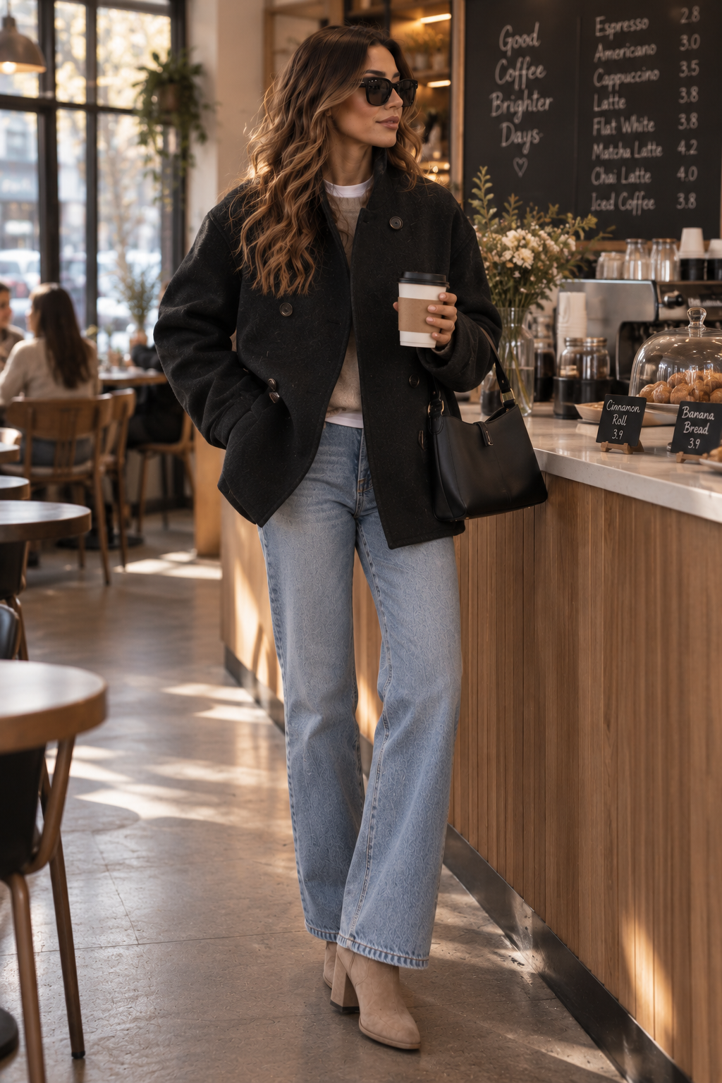 Amaia | Abrigo corto de tweed a cuadros