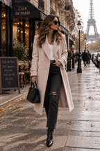 Carlota | Abrigo de invierno largo con botones