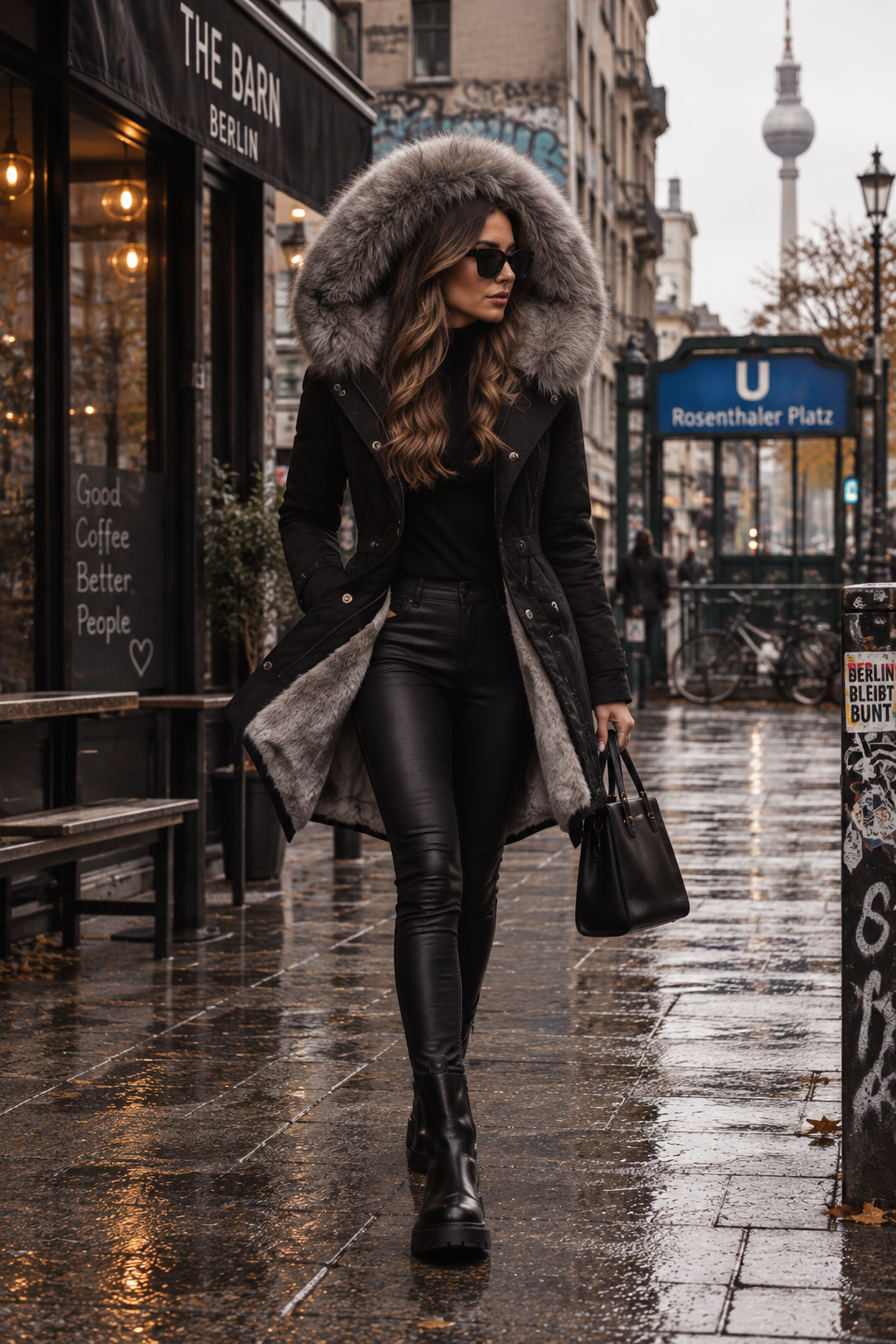 Itziar | Chaqueta de invierno slim con capucha forrada