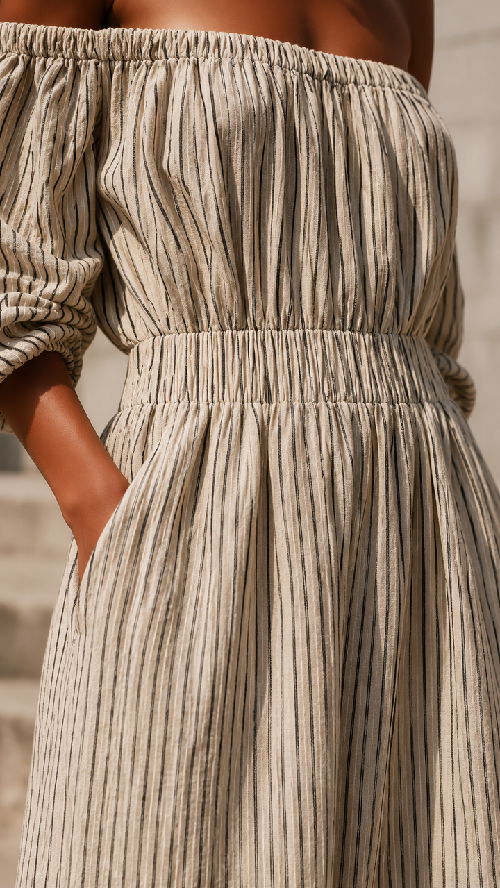 Malin | Vestido maxi vaporoso con mangas largas