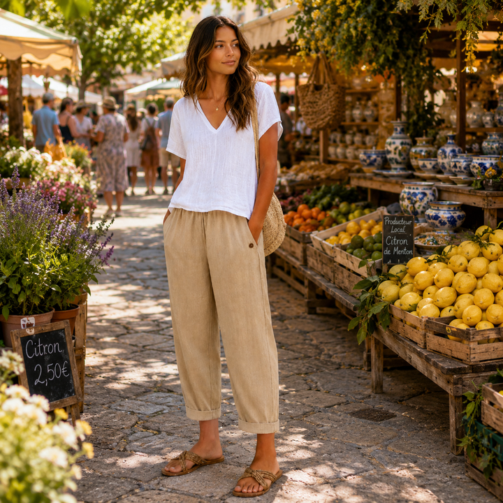 Maja | Pantalón de lino ligero