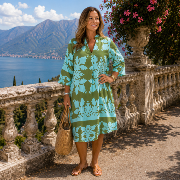 Niva | Vestido midi brillante de primavera