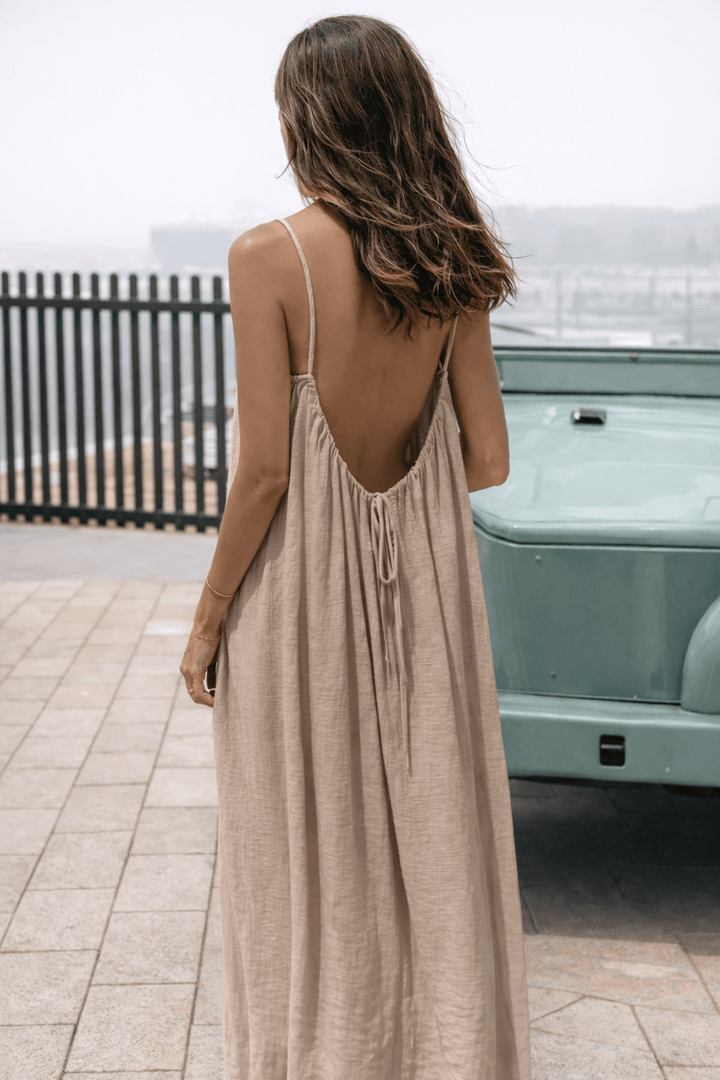 Luna | Vestido maxi con espalda descubierta