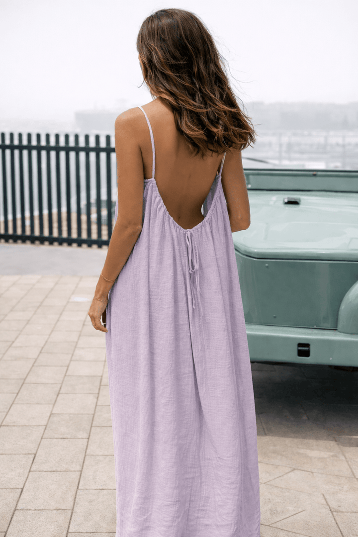 Luna | Vestido maxi con espalda descubierta
