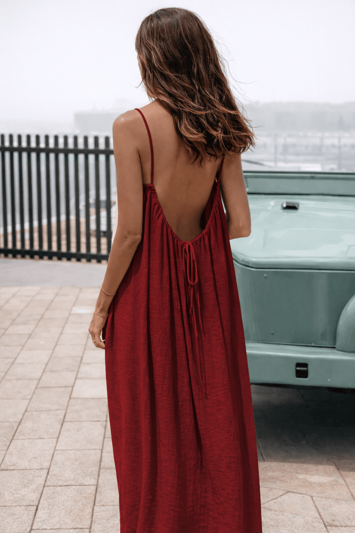Luna | Vestido maxi con espalda descubierta