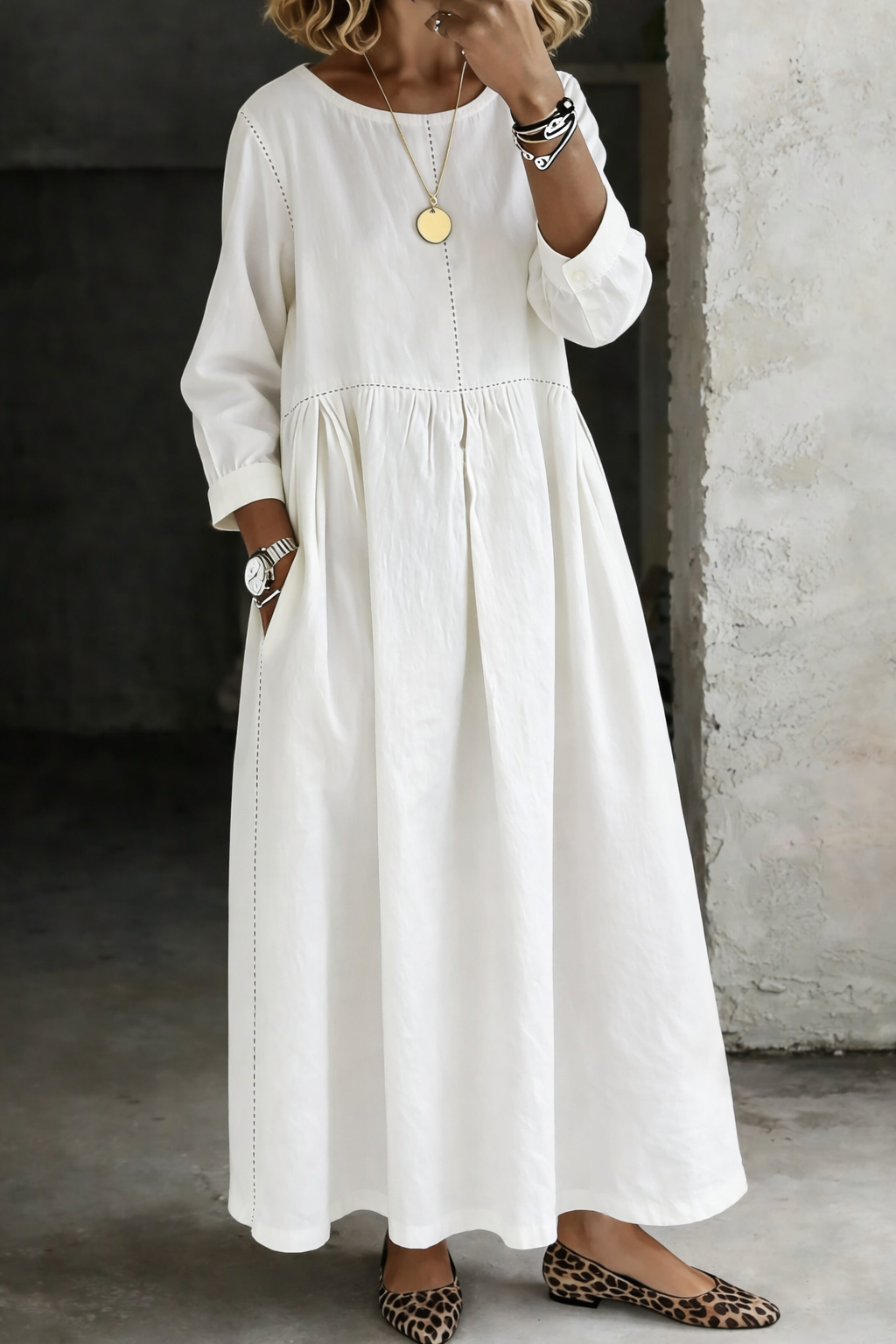 Elba | Vestido largo vaquero de estilo vintage