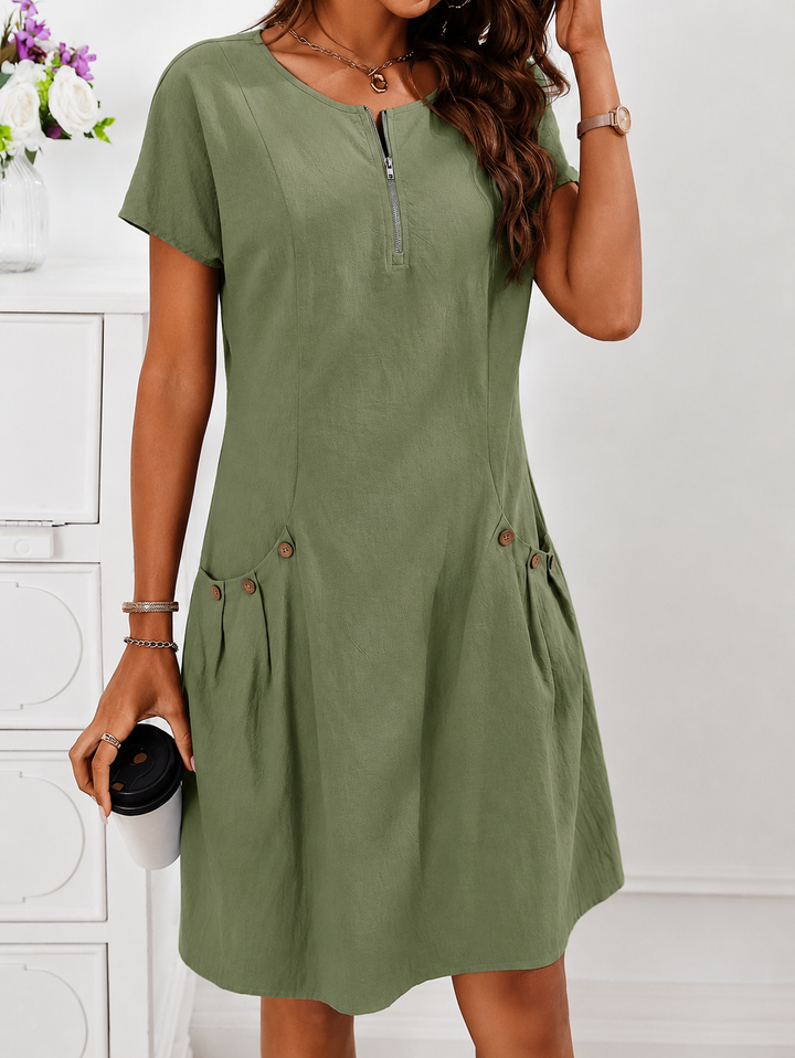 Hanna | Vestido de verano de mezcla de lino