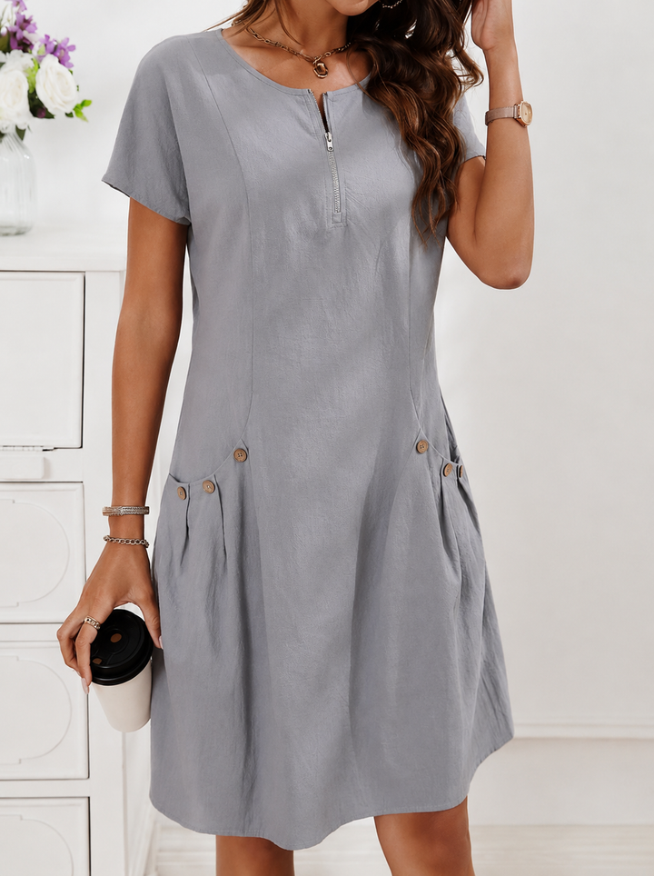 Hanna | Vestido de verano de mezcla de lino