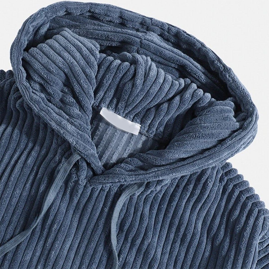 Filiberto | Sudadera con capucha de pana a rayas