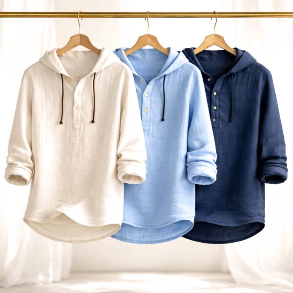 Gael | Camisa de lino con capucha