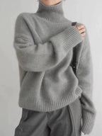 Lidia | Jersey de cuello alto en punto suave